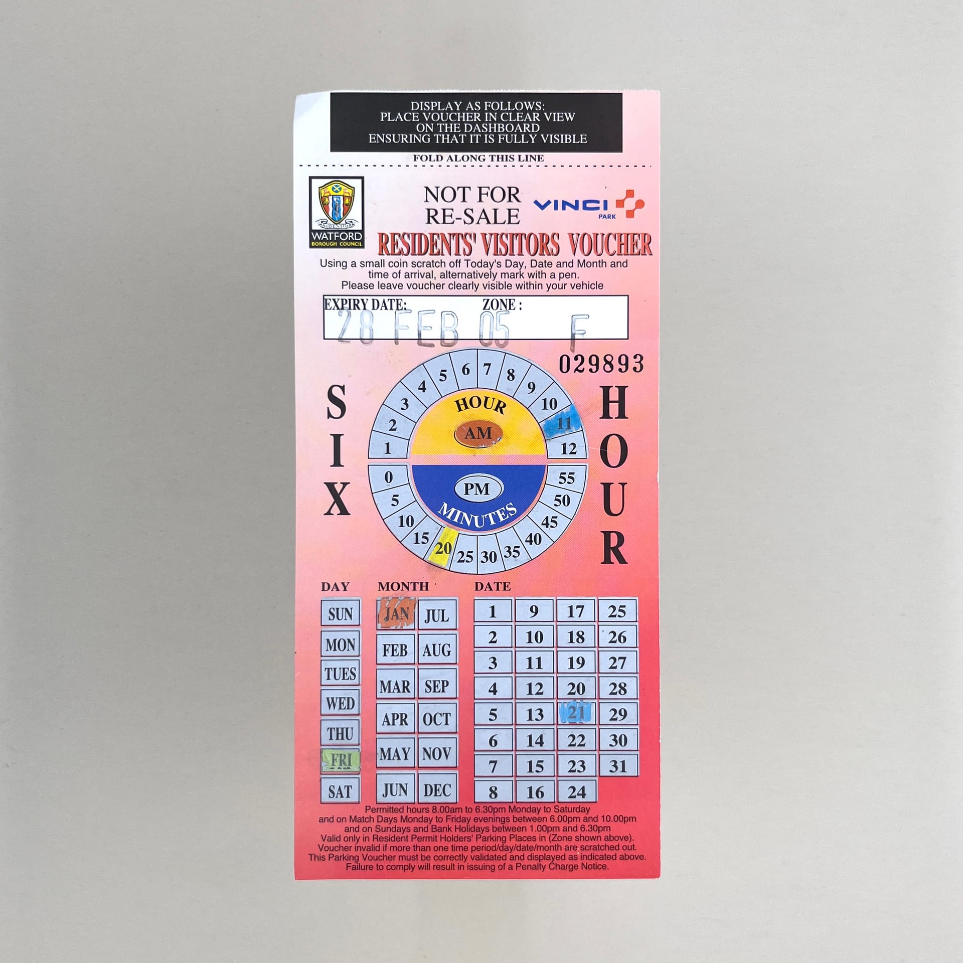 Residents' Visitors Voucher