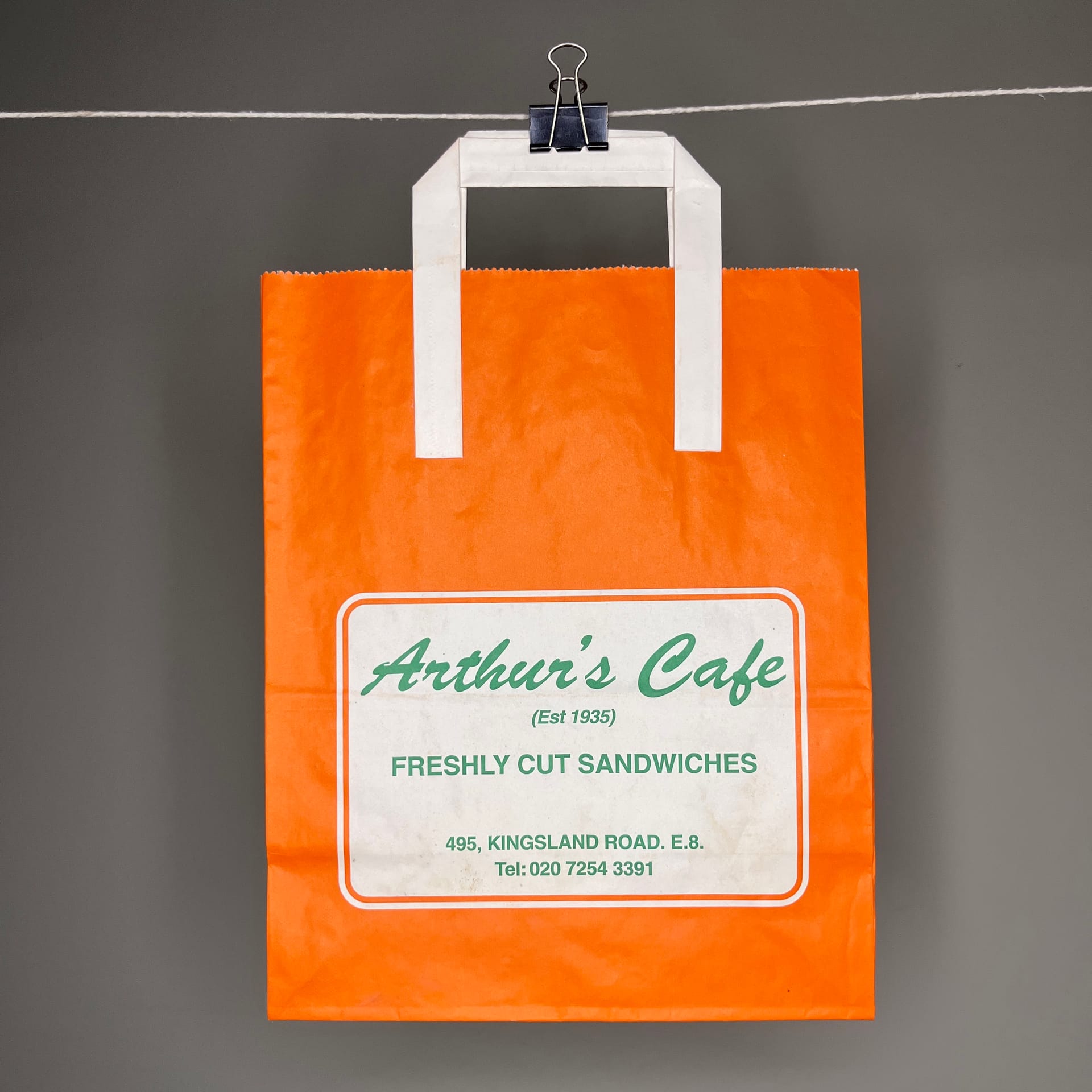 Arthur's Cafe orange bag